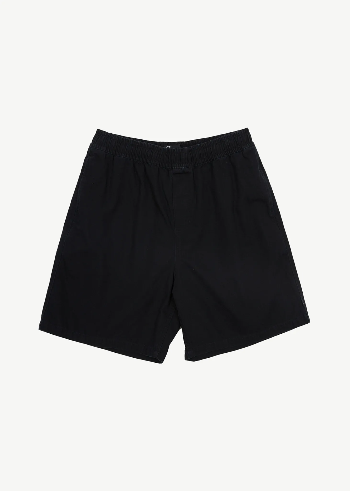 AFENDS Mens Ninety Eights - Baggy Elastic Waist Shorts - Black sold by Afends