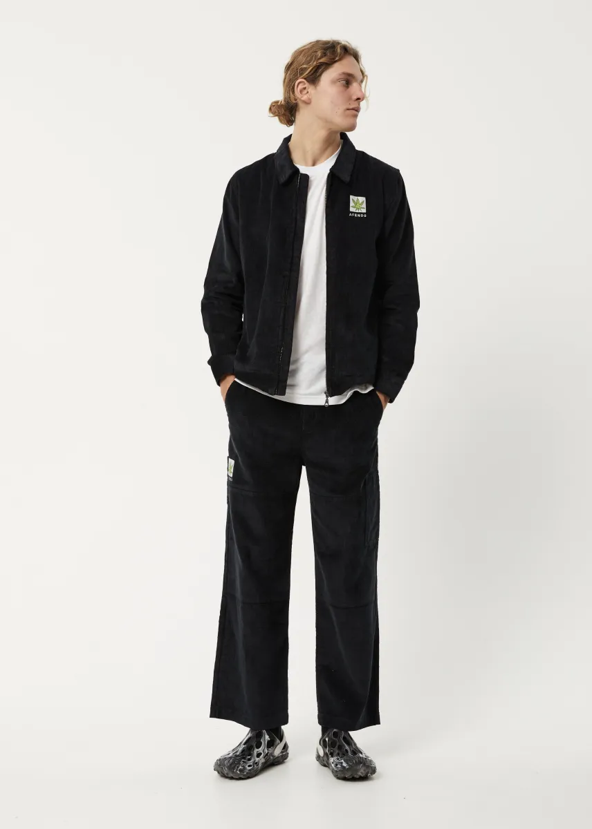 Afends Mens Richmond - Hemp Corduroy Baggy Pants - Black sold by Afends