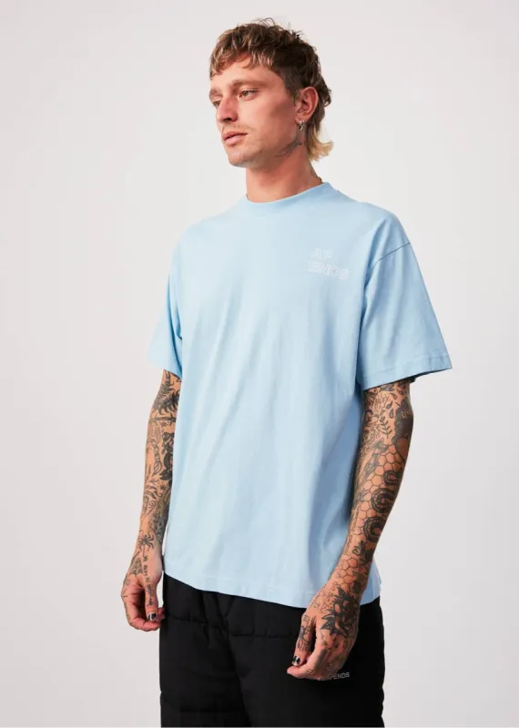 Afends Unisex Conditional - Unisex Oversized T-Shirt - Sky Blue sold by Afends