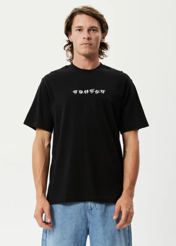 Afends Mens Microdosed - Hemp Retro T-Shirt - Black sold by Afends