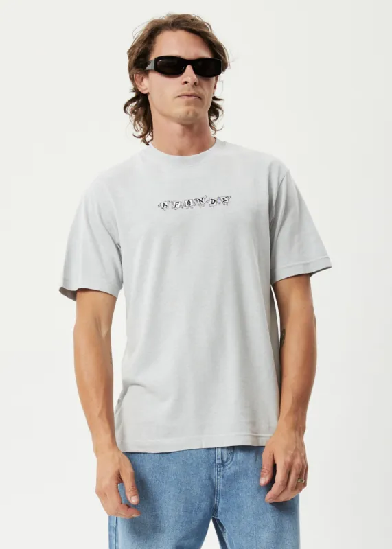 Afends Mens Microdosed - Hemp Retro T-Shirt - Smoke sold by Afends