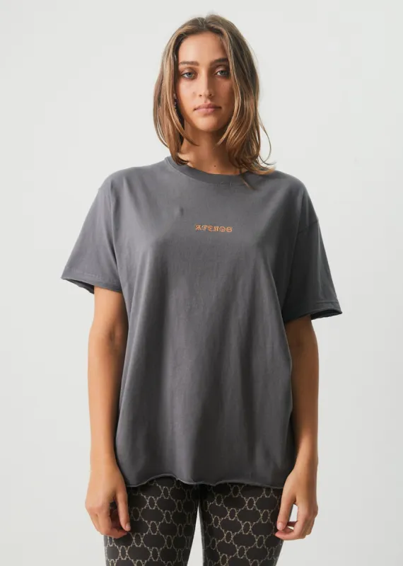 Afends Womens Luxury - Recycled Oversized T-Shirt - Steel sold by Afends