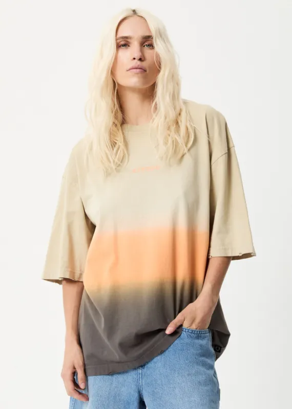 Afends Womens Polarised - Recycled Oversized T-Shirt - Cement sold by Afends