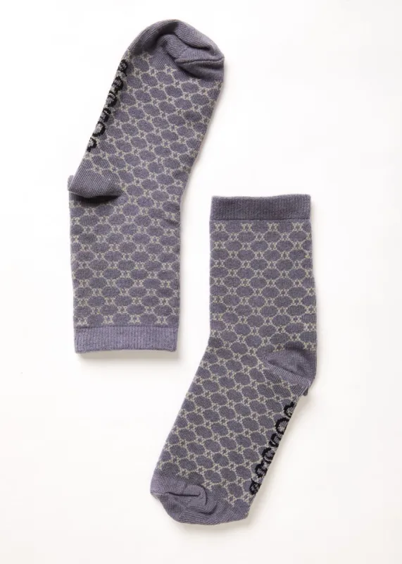 Afends Unisex Lois - Recycled Crew Socks - Steel sold by Afends