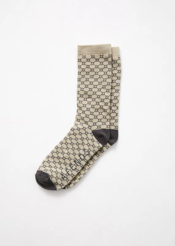 Afends Unisex Anthology - Unisex Recycled Crew Socks - Cement sold by Afends