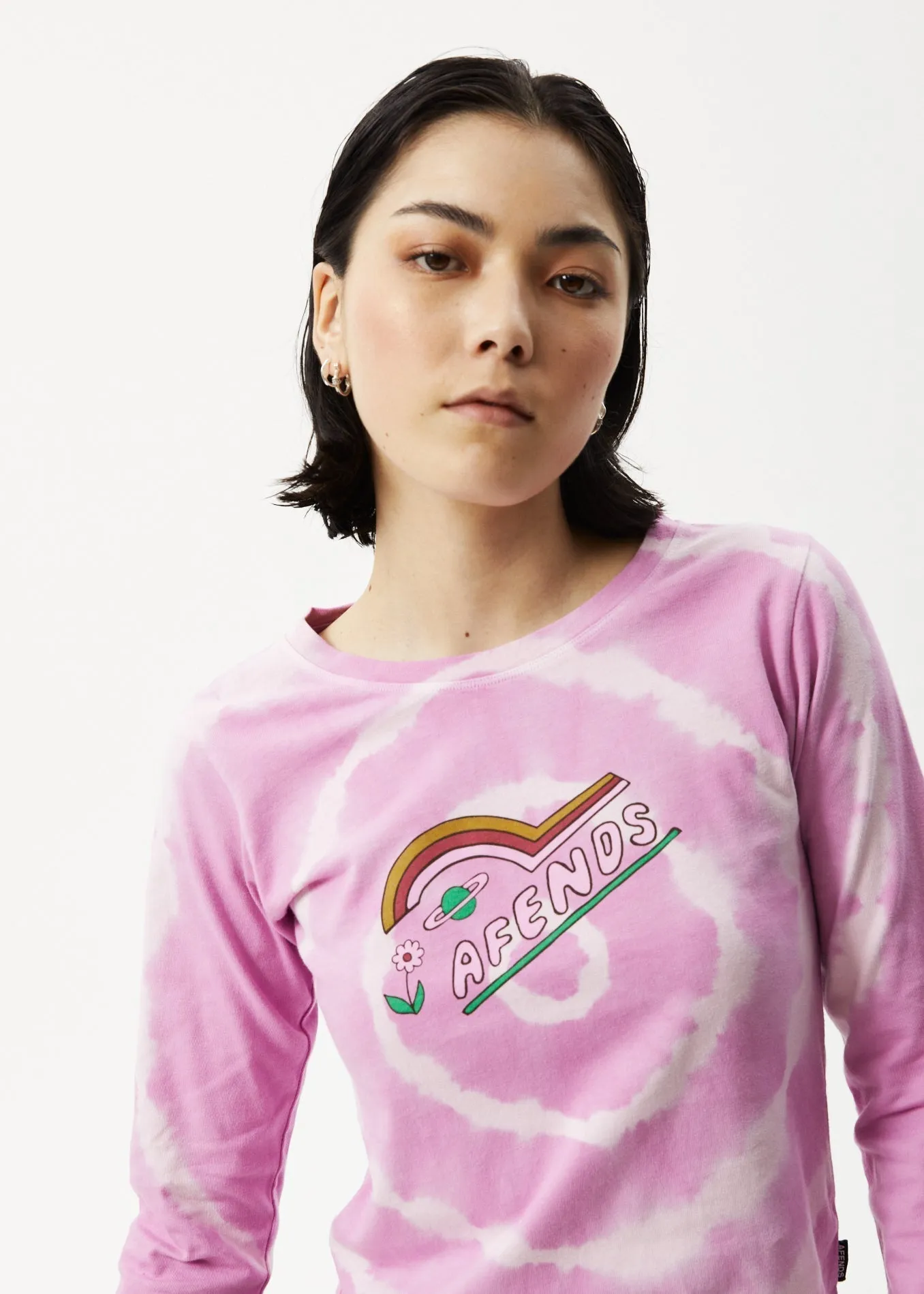 AFENDS Womens Day Dream - Long Sleeve Tie Dye Graphic T-Shirt - Candy sold by Afends product image thumbnail 2