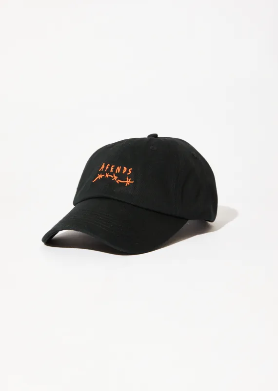 AFENDS Mens Barbwire - Six Panel Cap - Black sold by Afends