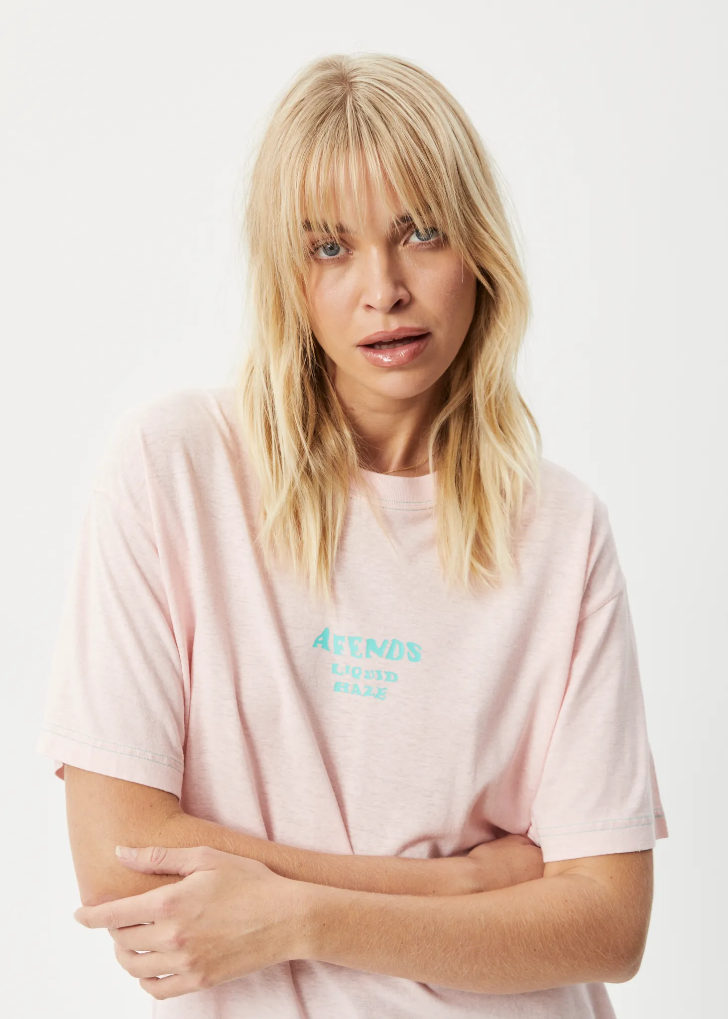 AFENDS Womens Daze Slay - Oversized Graphic T-Shirt - Stone Lotus sold by Afends