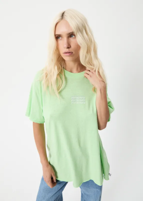 AFENDS Womens Elation - Oversized T-Shirt - Lime Green sold by Afends