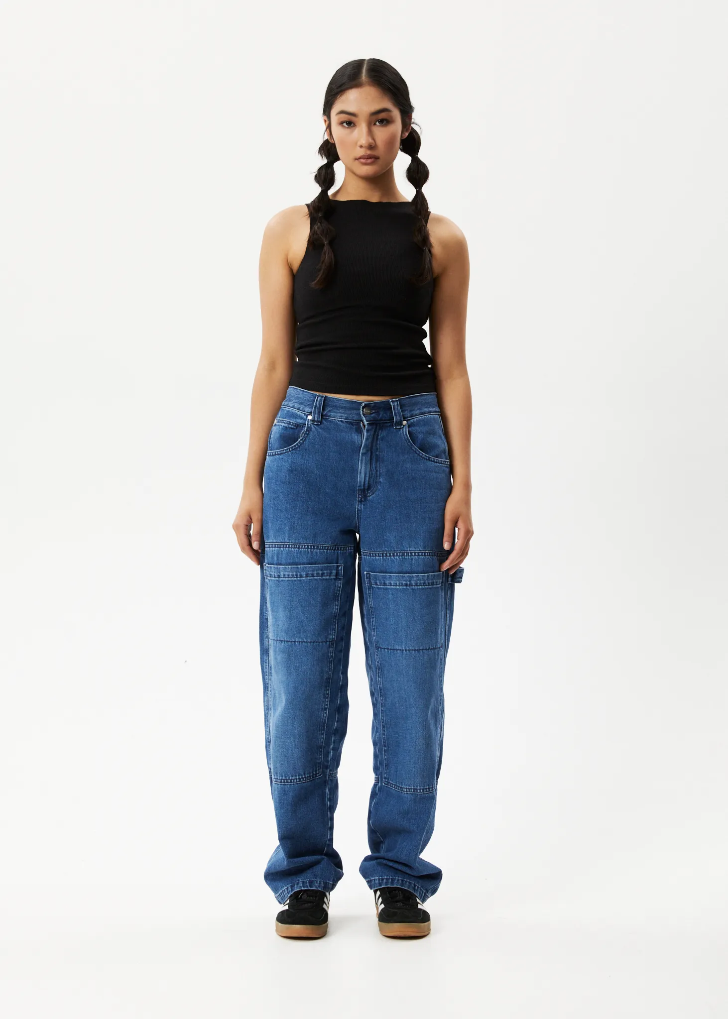 AFENDS Womens Peony - Ribbed High Neck Tank - Black sold by Afends product image thumbnail 3