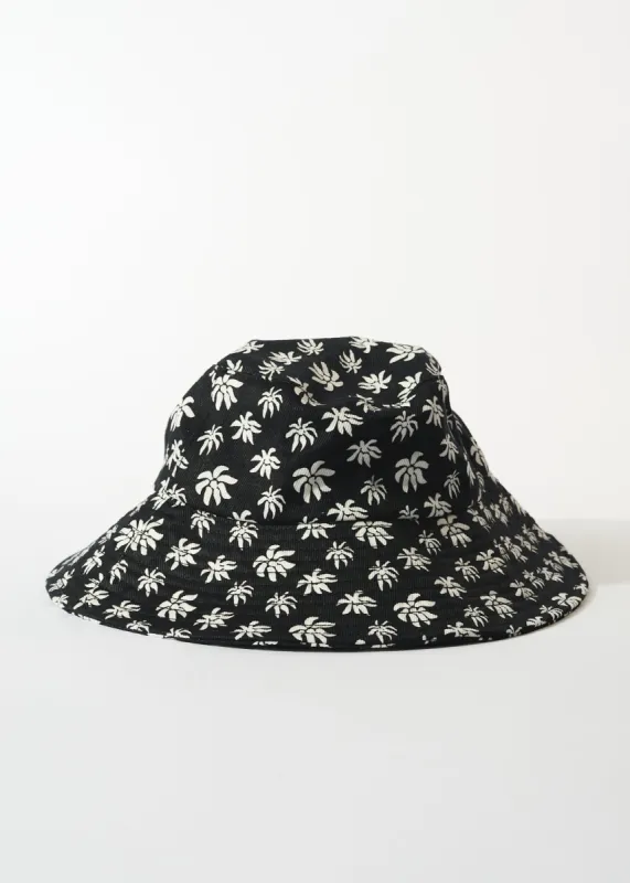 AFENDS Unisex Pascale - Wide Brim Bucket Hat - Black sold by Afends