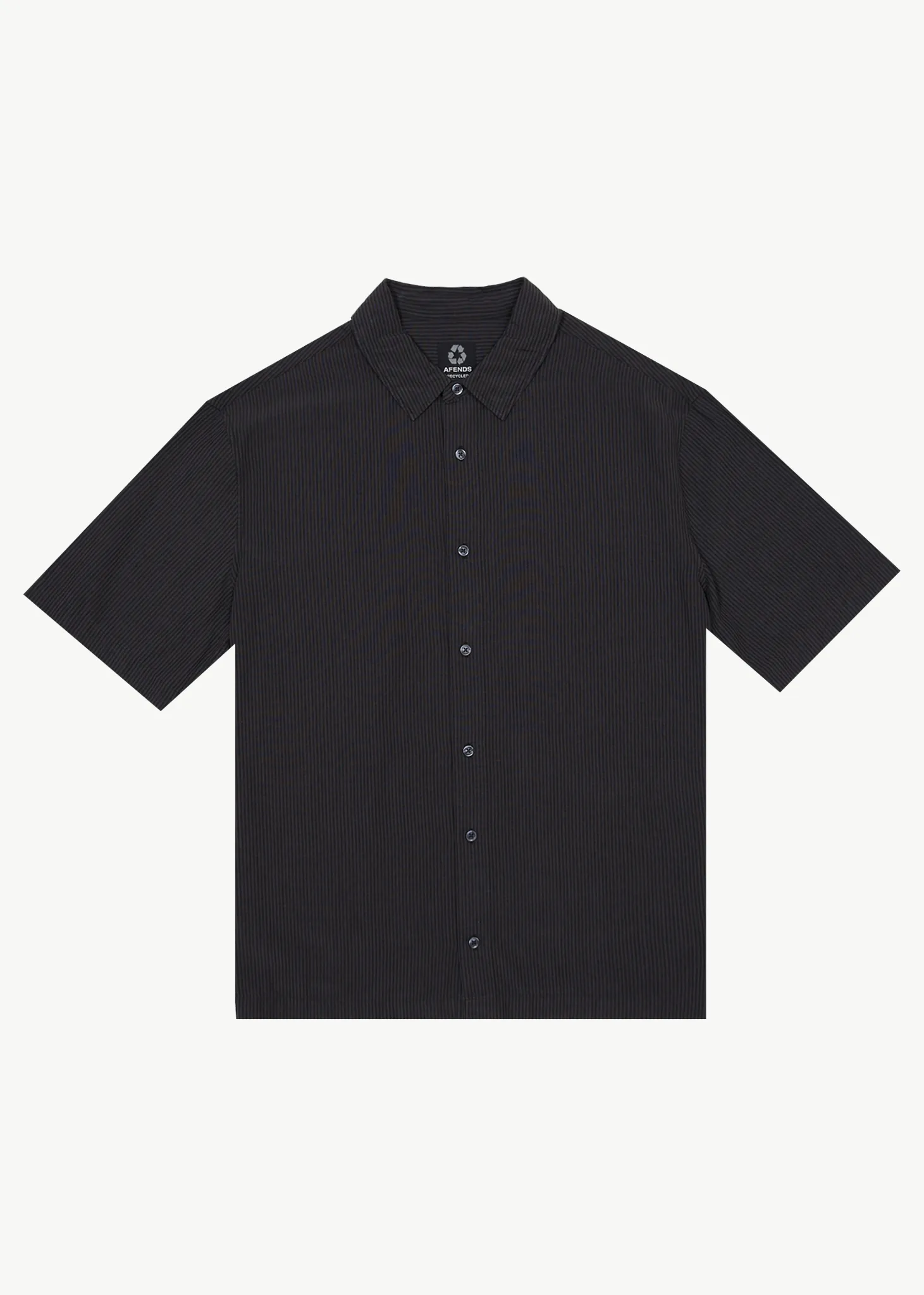 AFENDS Mens Intergalactic - Short Sleeve Shirt - Black Stripe sold by Afends