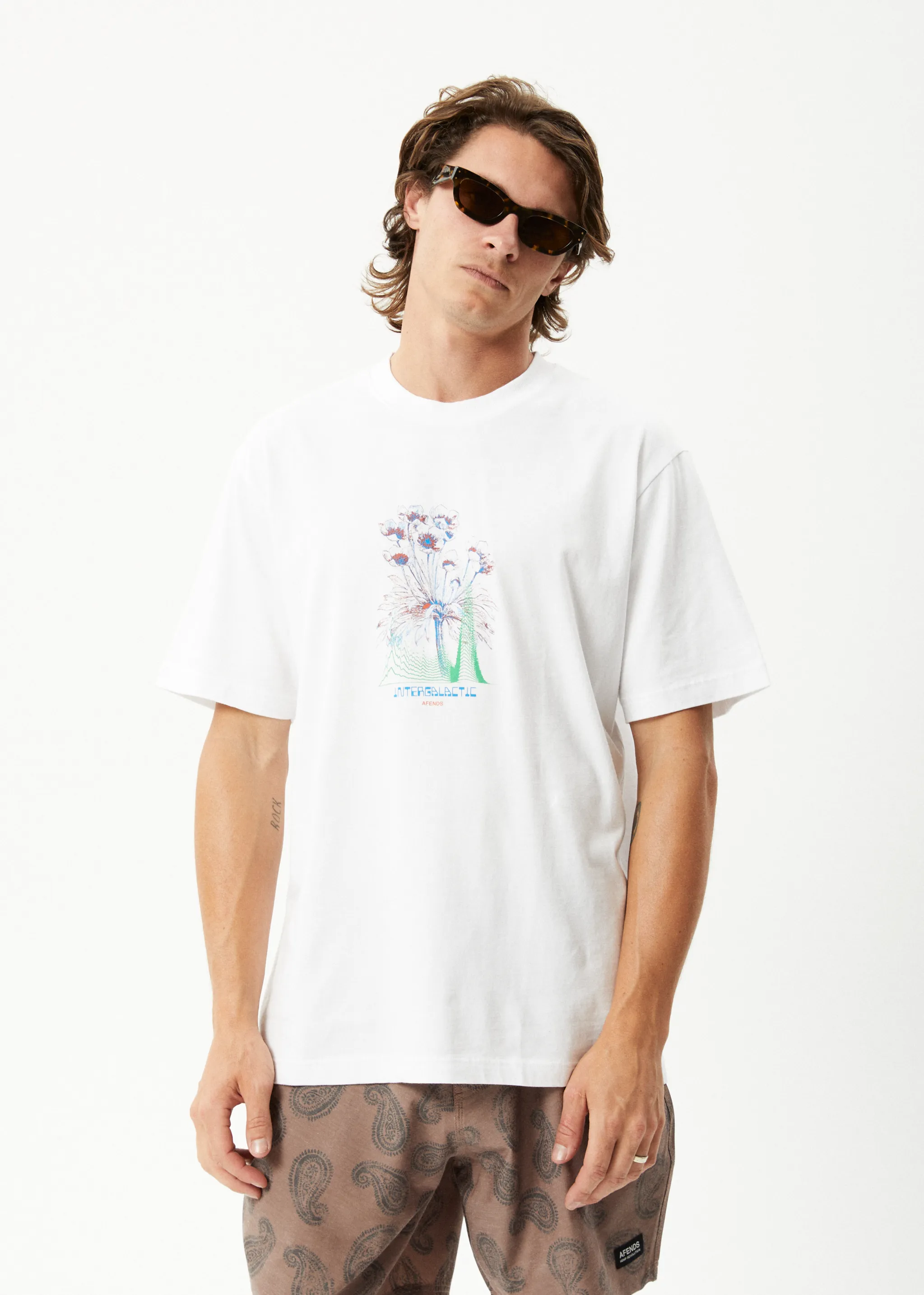 AFENDS Mens Gardener - Retro Graphic T-Shirt - White sold by Afends product image thumbnail 2