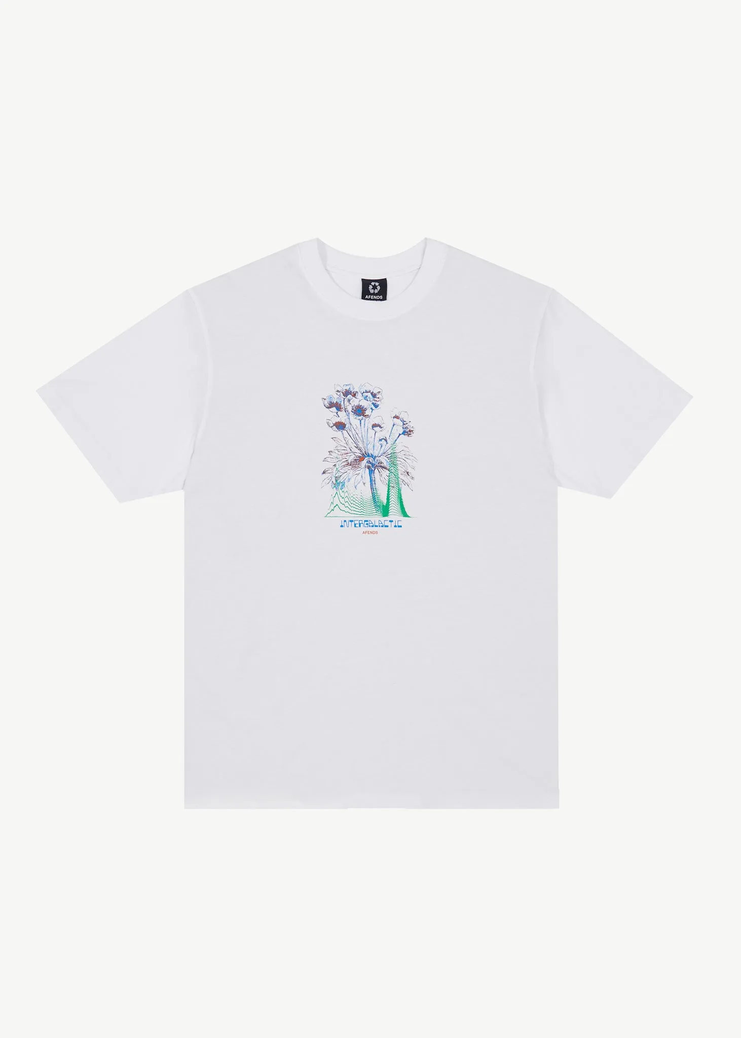 AFENDS Mens Gardener - Retro Graphic T-Shirt - White sold by Afends