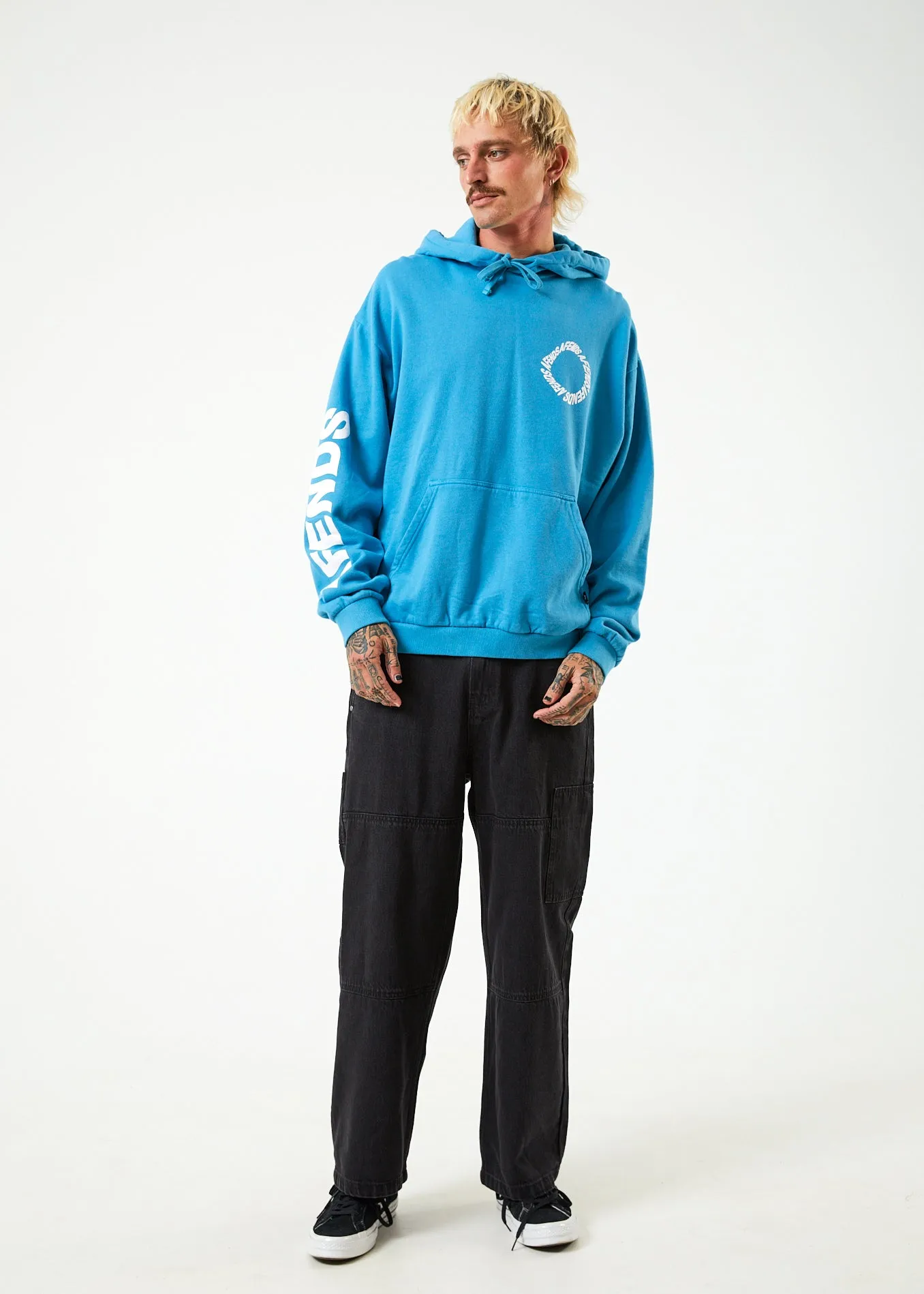 AFENDS Mens Vortex - Hoodie - Dark Teal sold by Afends product image thumbnail 3
