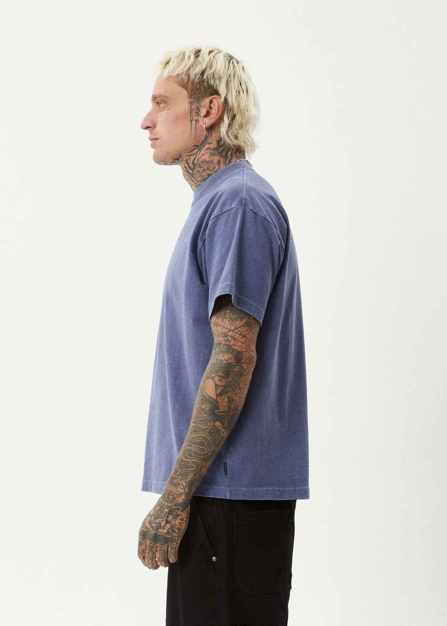 AFENDS Mens Genesis - Heavyweight Boxy Tee - Washed Marlin sold by Afends product image thumbnail 4