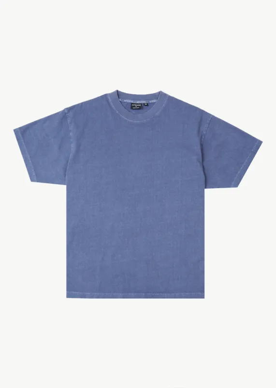 AFENDS Mens Genesis - Heavyweight Boxy Tee - Washed Marlin sold by Afends