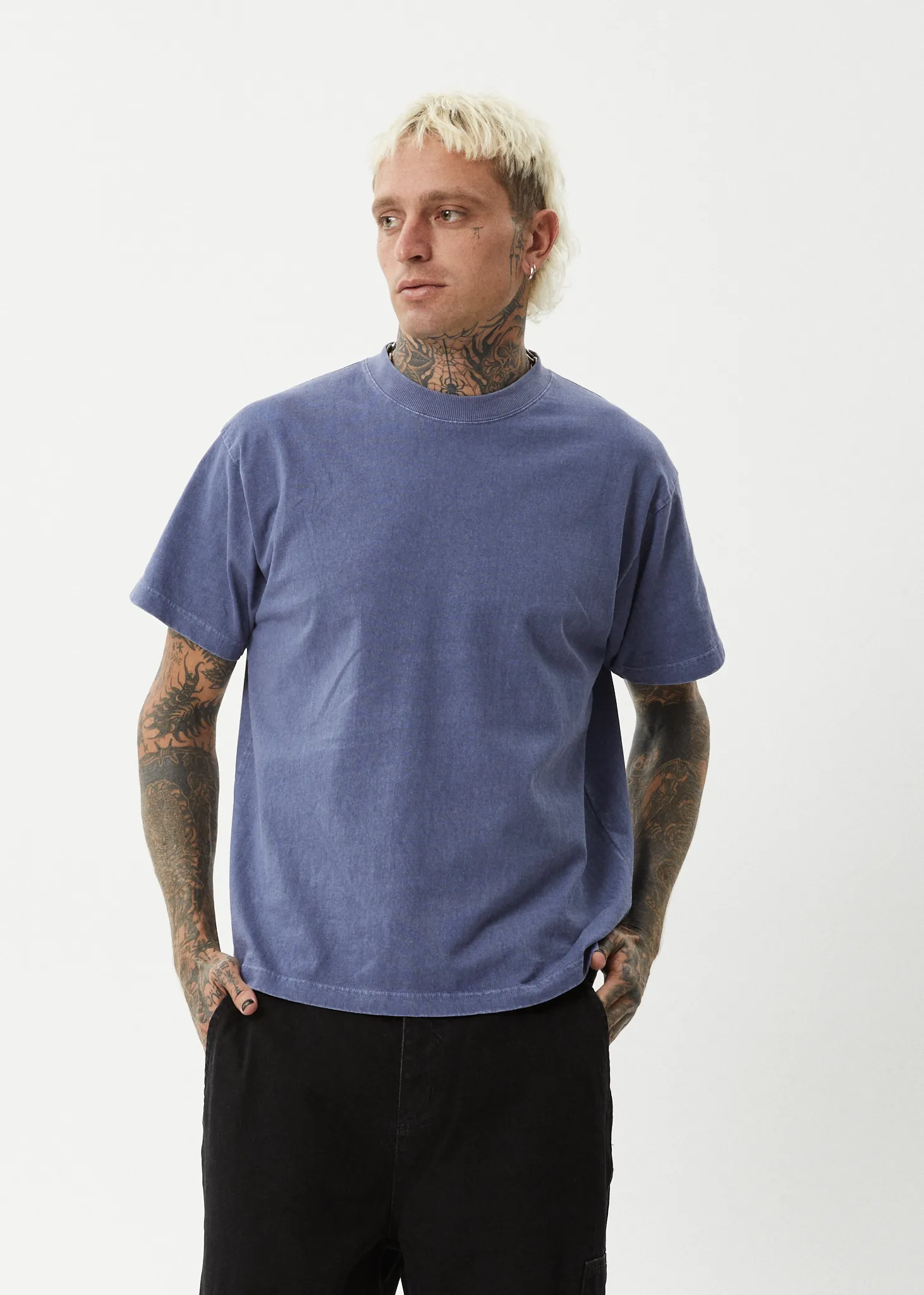AFENDS Mens Genesis - Heavyweight Boxy Tee - Washed Marlin sold by Afends product image thumbnail 2