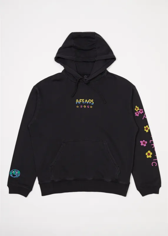 AFENDS Mens F Plastic - Graphic Hoodie - Stone Black sold by Afends