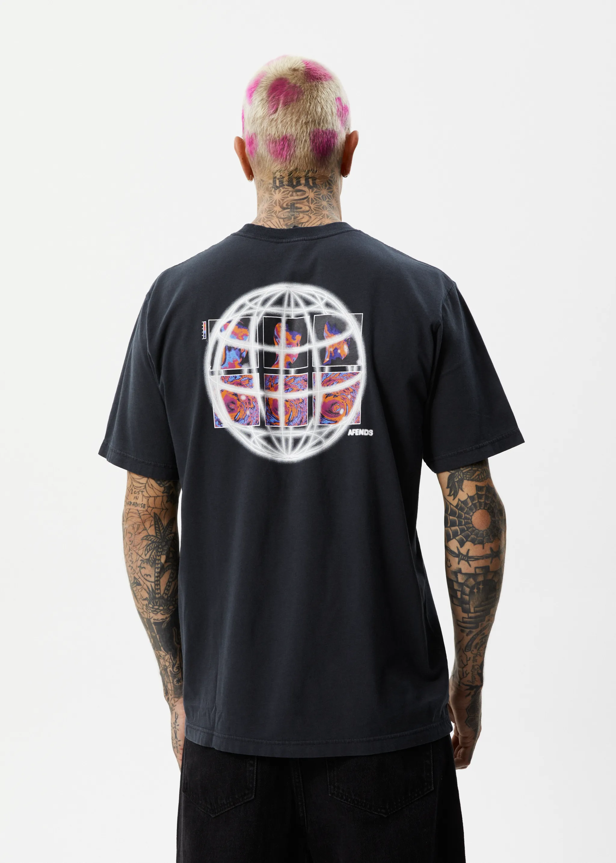 AFENDS Mens Question Everything - Retro T-Shirt - Washed Black sold by Afends product image thumbnail 2