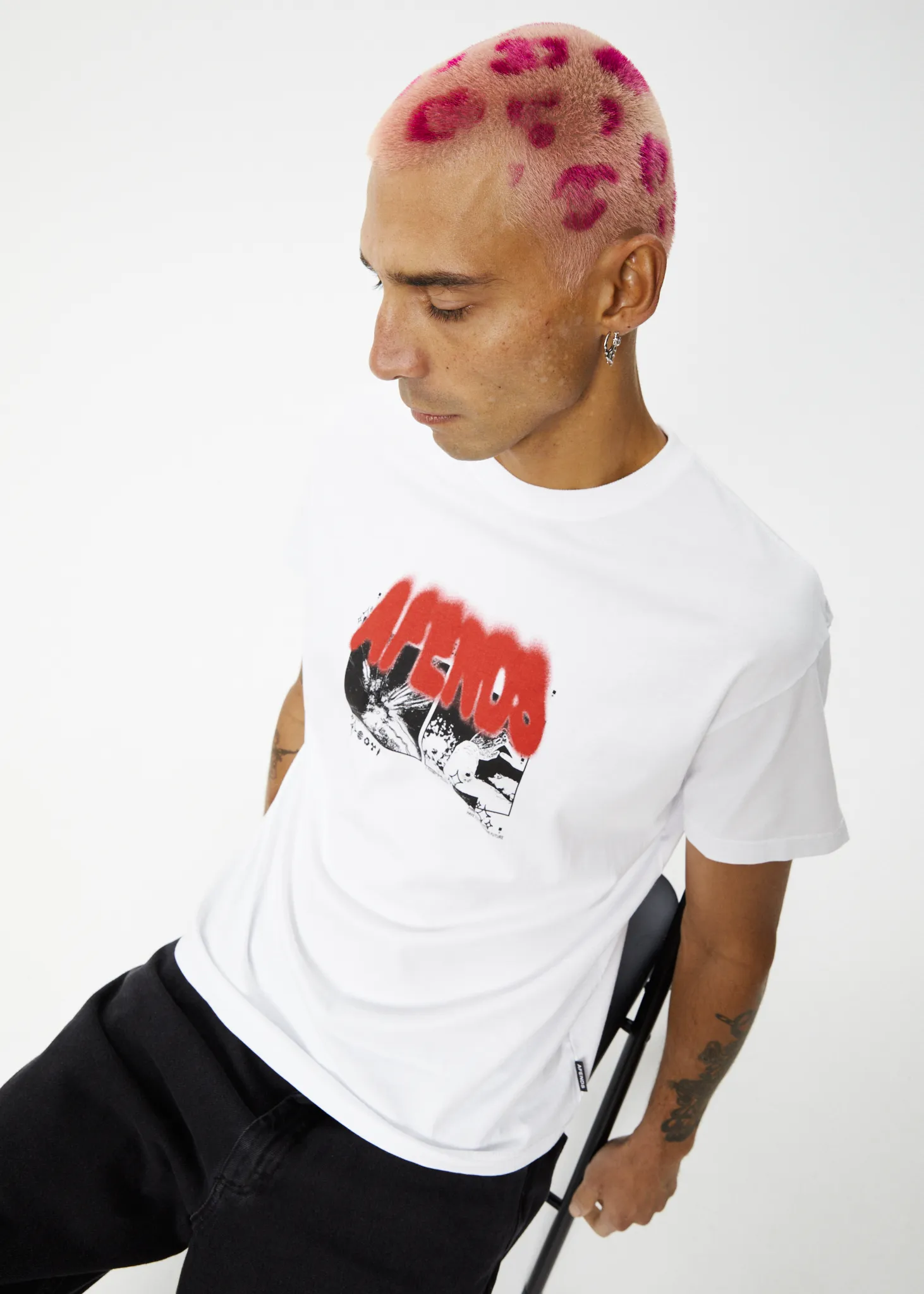 AFENDS Mens Future - Slim Fit Graphic T-Shirt - White sold by Afends product image thumbnail 2