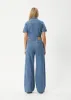 AFENDS Womens Miami - Denim Flared Jumpsuit - Worn Blue sold by Afends