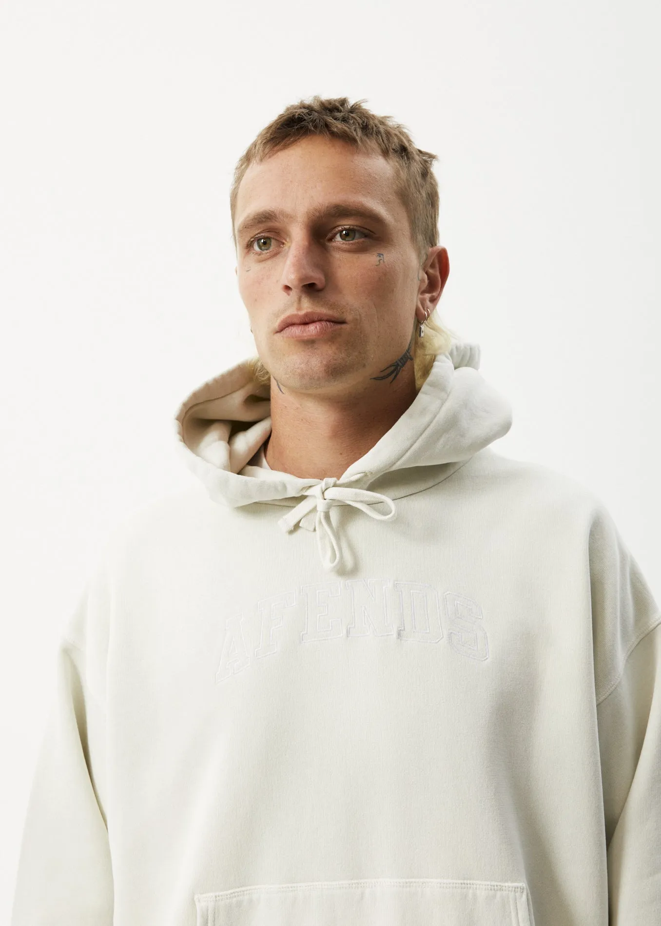 AFENDS Unlimited - Logo Hoodie - Worn White sold by Afends product image thumbnail 3