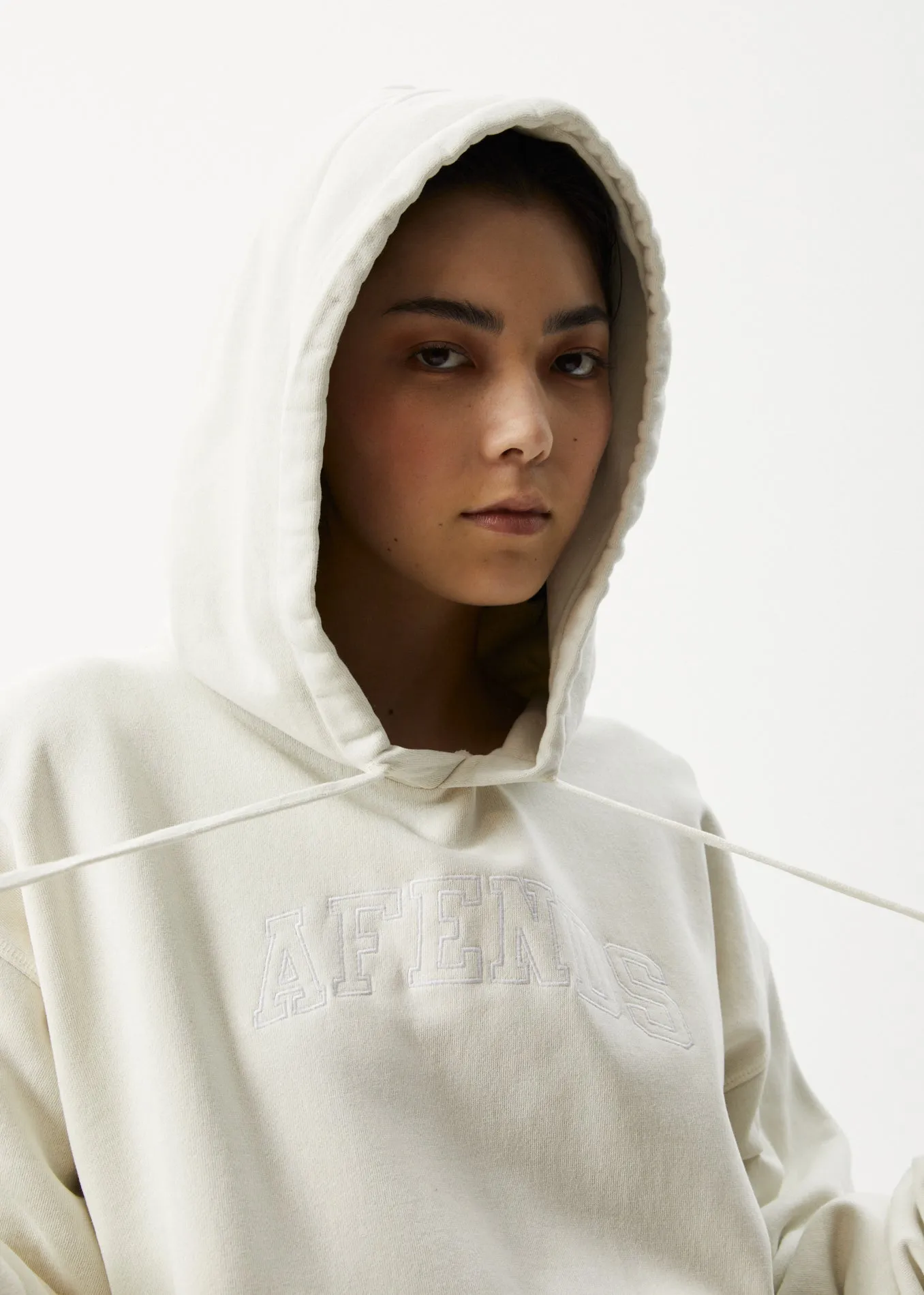 AFENDS Unlimited - Logo Hoodie - Worn White sold by Afends product image thumbnail 4