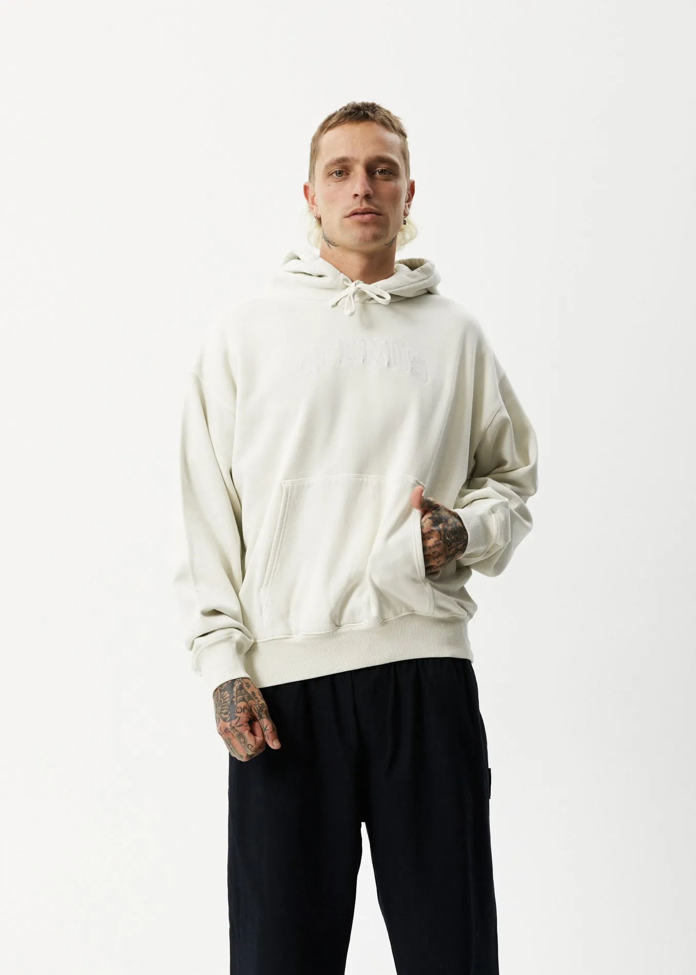 AFENDS Unlimited - Logo Hoodie - Worn White sold by Afends