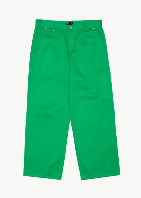AFENDS Mens Sleepy Hollow Richmond - Twill Baggy Workwear Pant - Forest sold by Afends