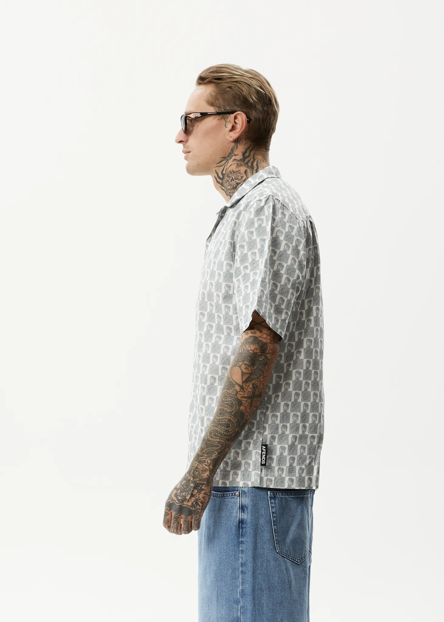 AFENDS Mens Worldstar - Cuban Short Sleeve Shirt - White sold by Afends product image thumbnail 4