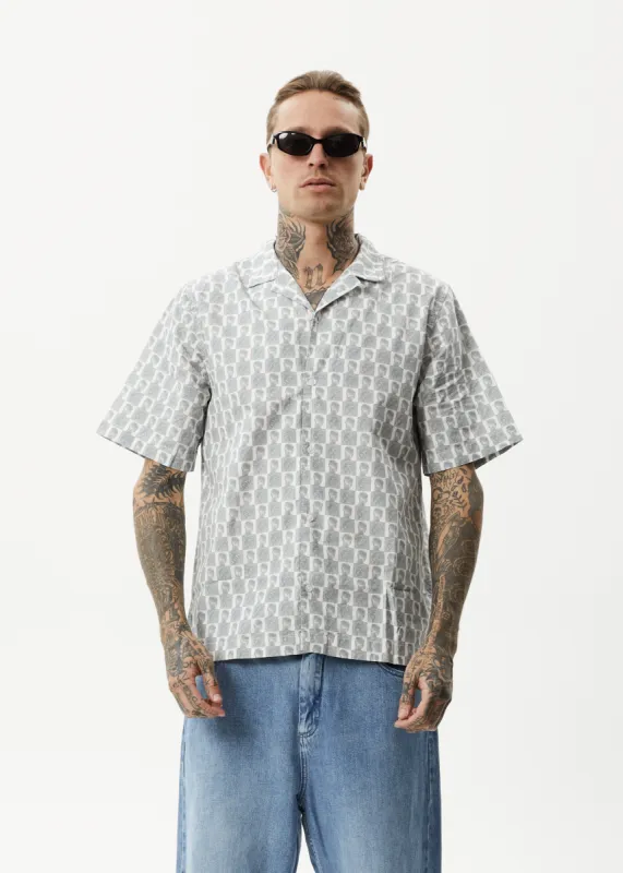 AFENDS Mens Worldstar - Cuban Short Sleeve Shirt - White made by Afends