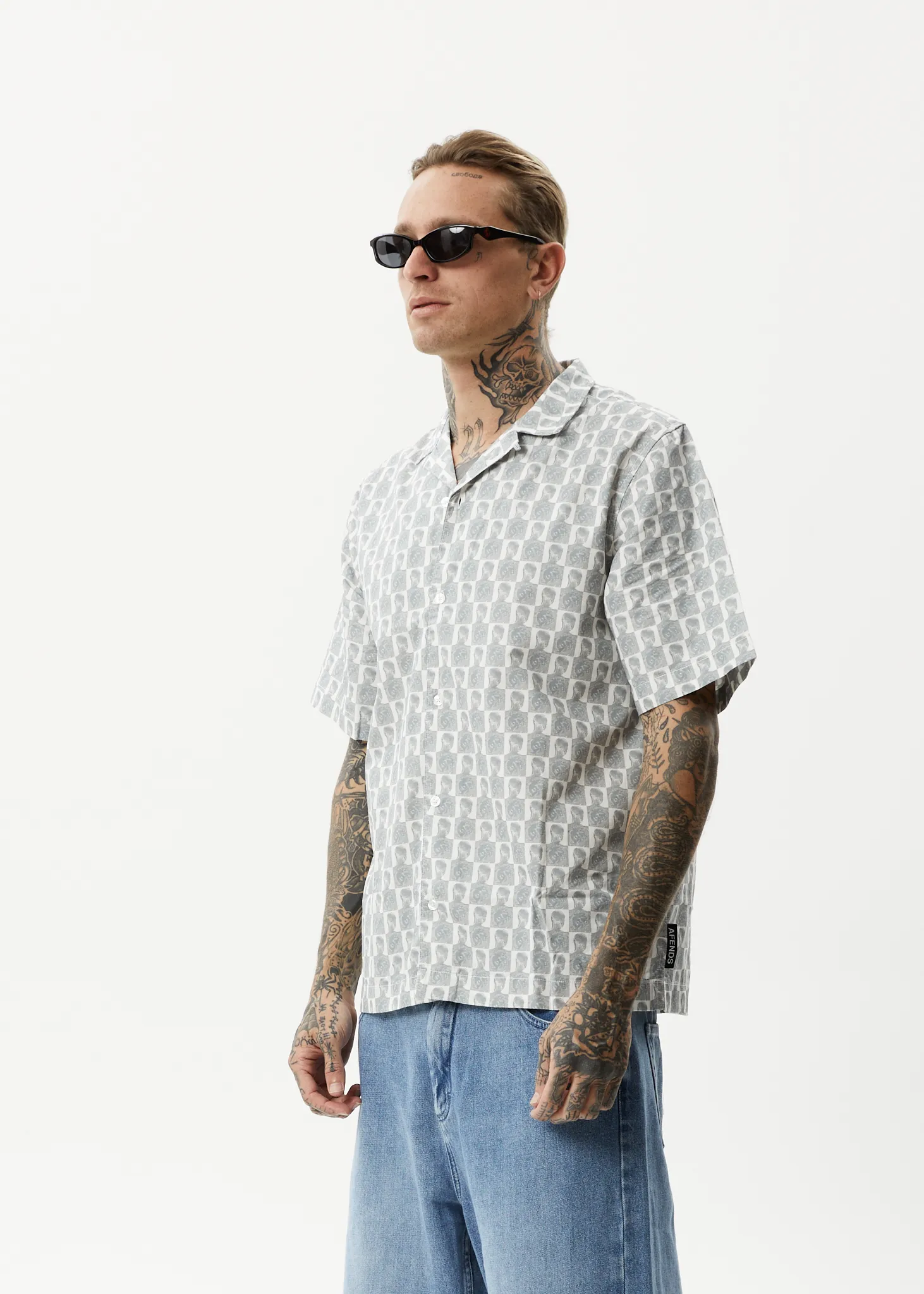AFENDS Mens Worldstar - Cuban Short Sleeve Shirt - White sold by Afends product image thumbnail 3