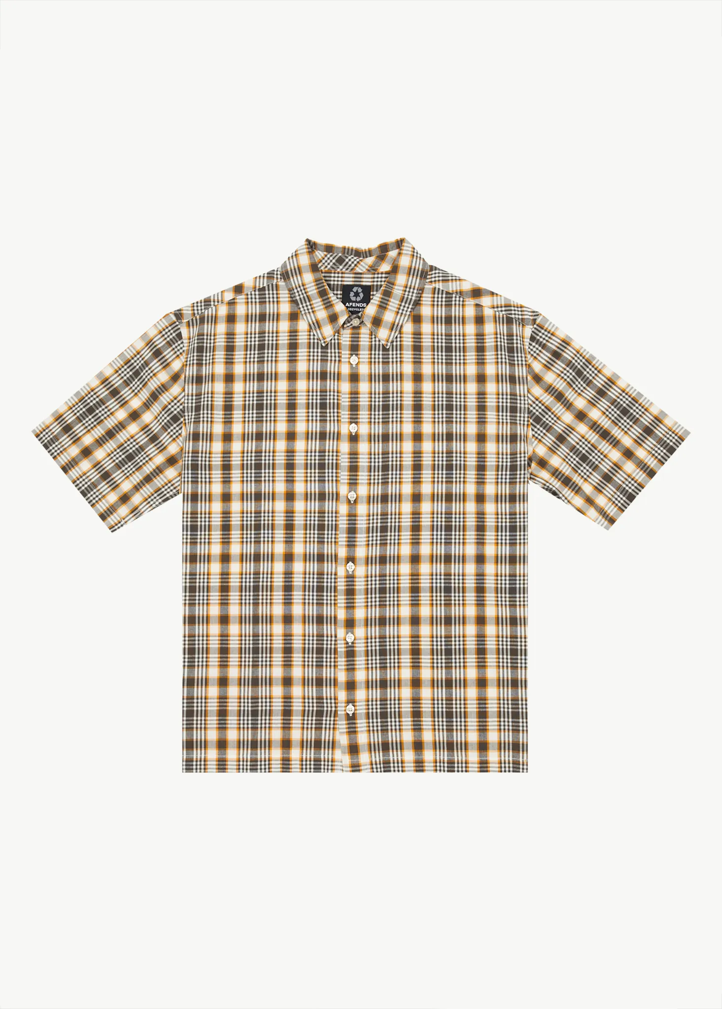 AFENDS Mens Check Out - Short Sleeve Shirt - Moonbeam Check sold by Afends