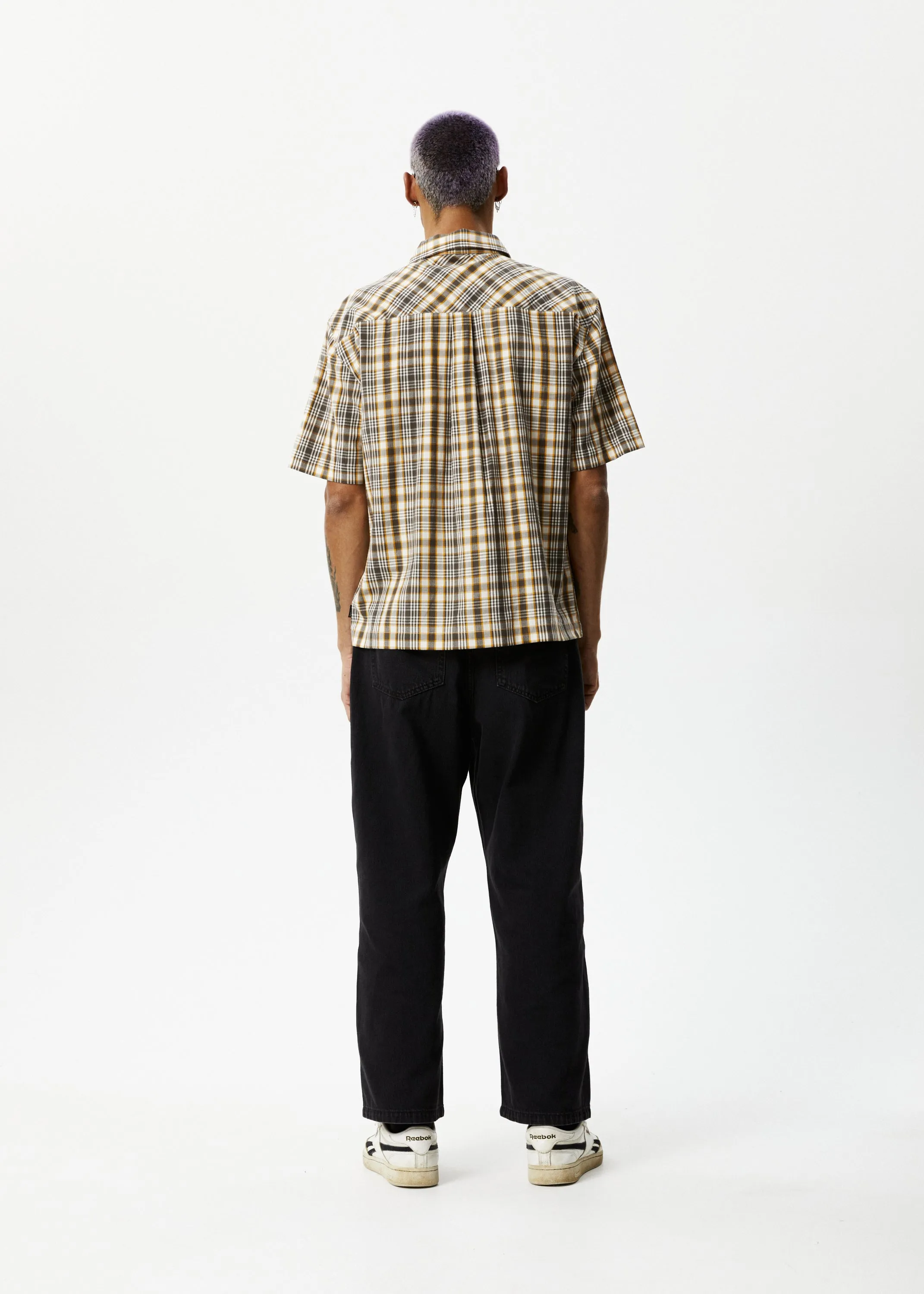 AFENDS Mens Check Out - Short Sleeve Shirt - Moonbeam Check sold by Afends product image thumbnail 5