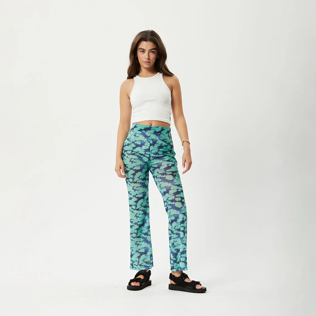AFENDS Womens Liquid - High Waisted Sheer Pant - Jade Floral sold by Afends product image thumbnail 5