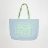 AFENDS Unisex To Grow - Oversized Tote Bag - Powder Blue sold by Afends