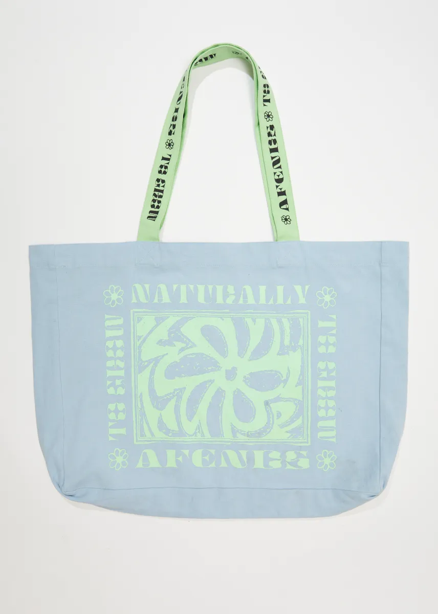 AFENDS Unisex To Grow - Oversized Tote Bag - Powder Blue sold by Afends