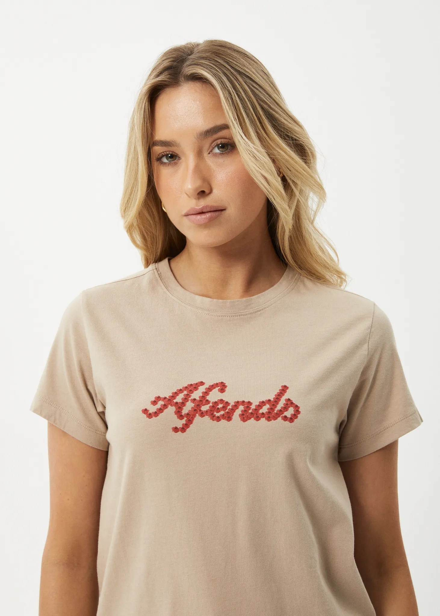 AFENDS Womens Garden Buds - Classic Tee - Taupe sold by Afends product image thumbnail 2