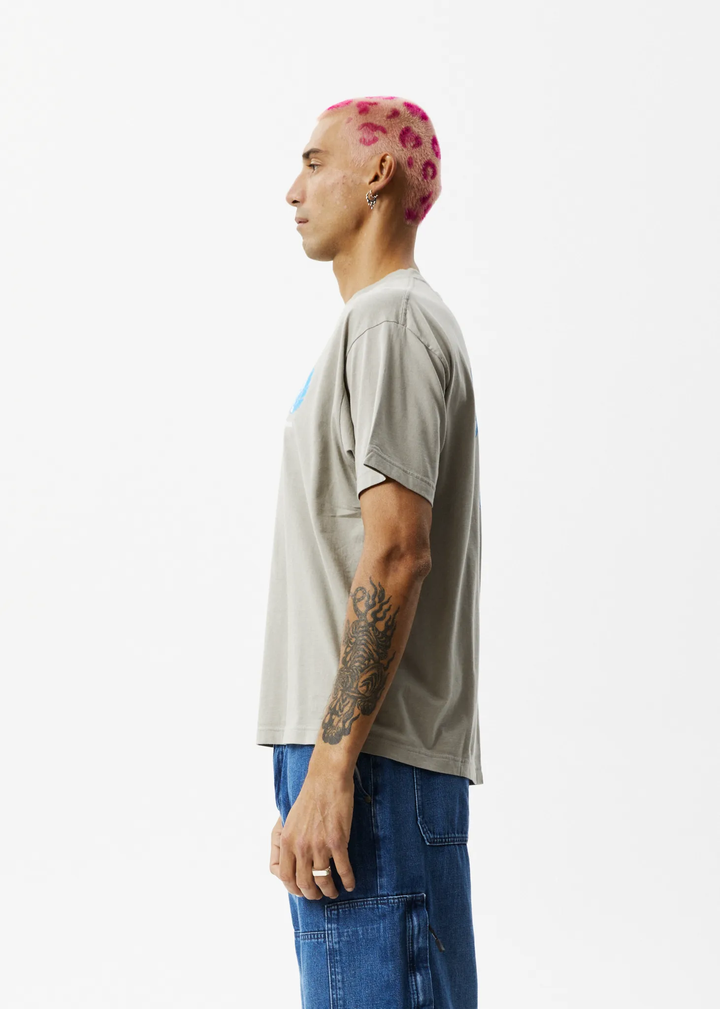 AFENDS Mens Whirlwood - Boxy Graphic T-Shirt - Olive sold by Afends product image thumbnail 3