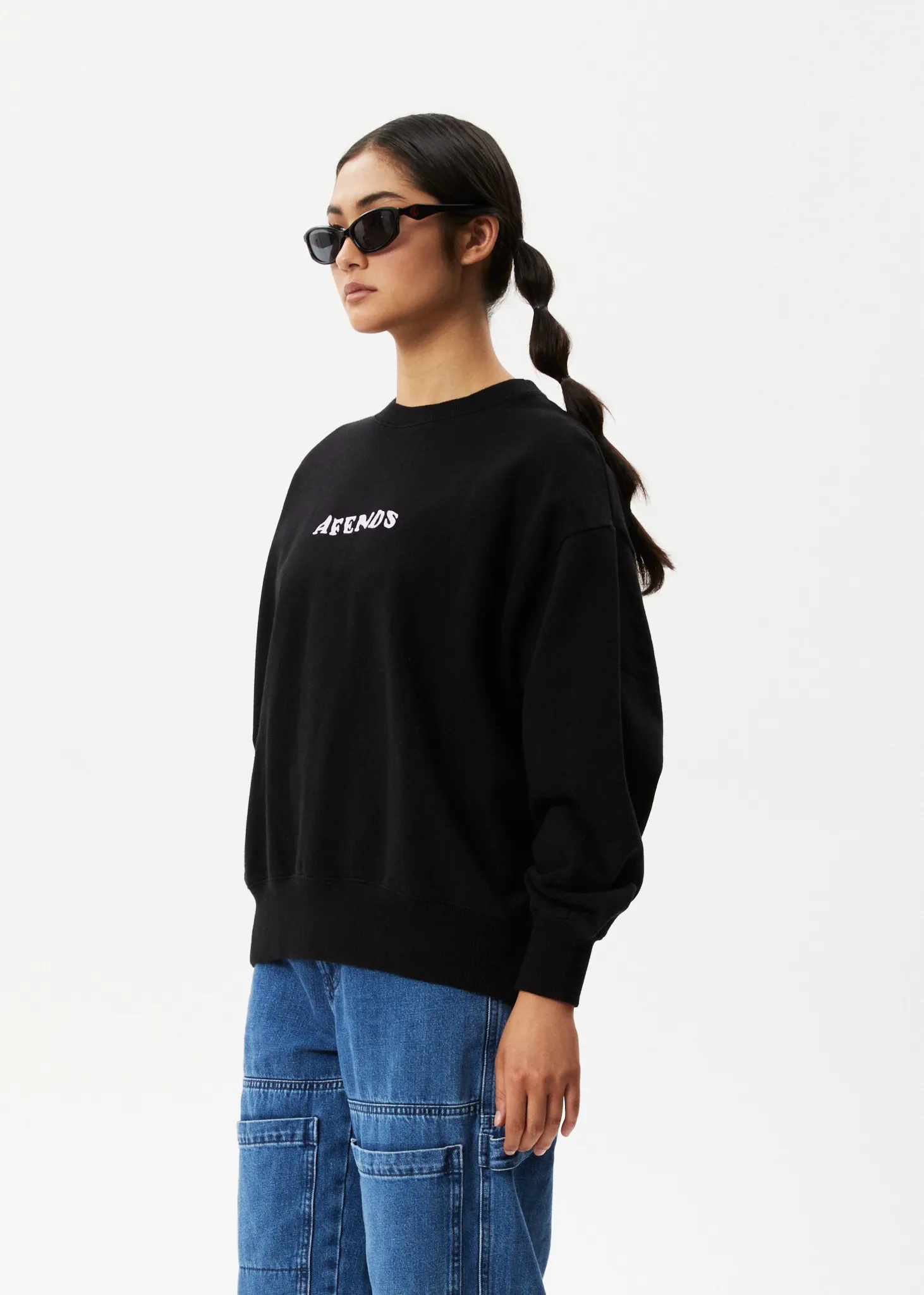 AFENDS Womens Lilah - Crew Neck Jumper - Black sold by Afends product image thumbnail 4