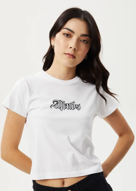 AFENDS Womens Burnt - Baby Tee - White sold by Afends