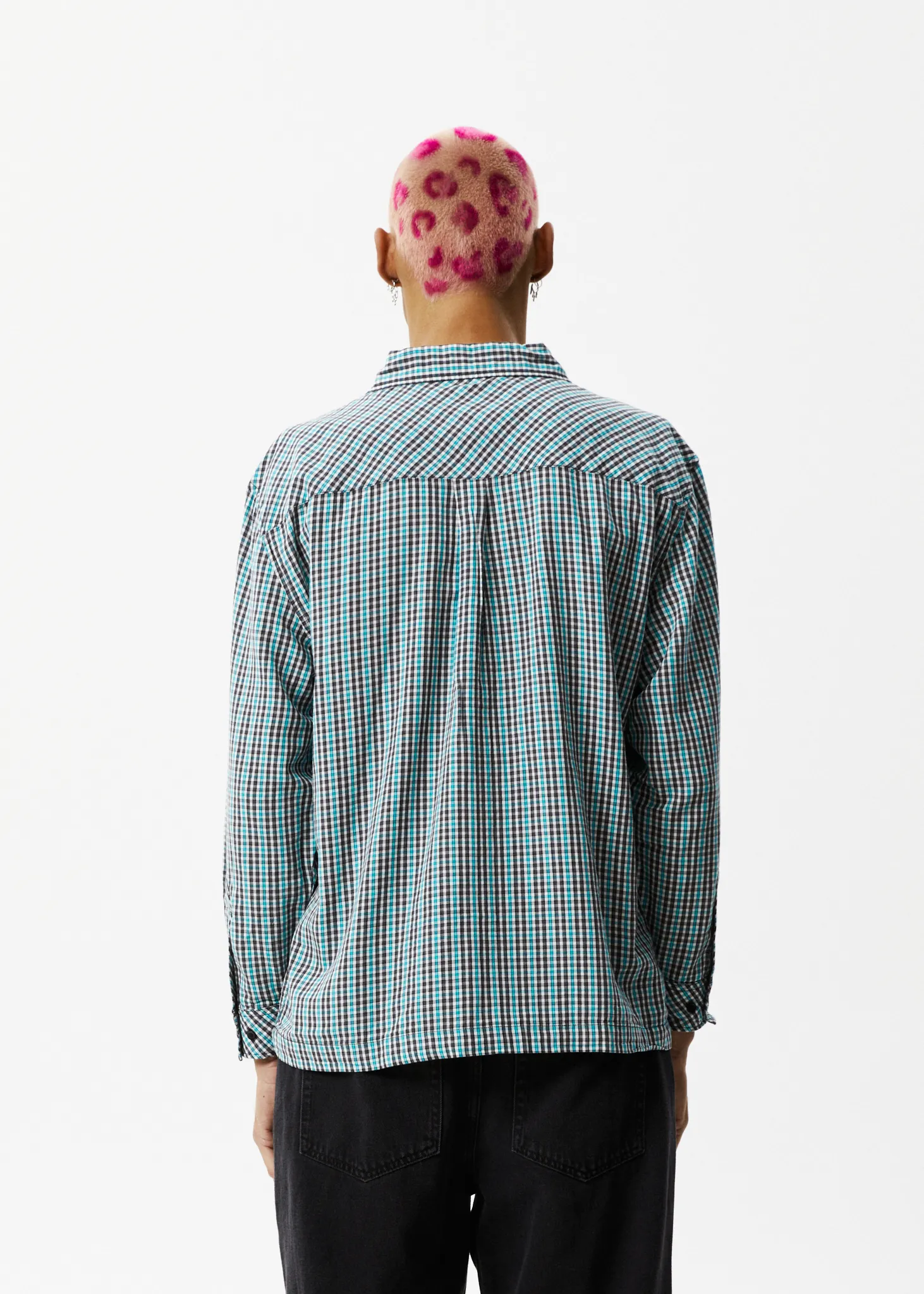 AFENDS Mens Checkers - Check Long Sleeve Shirt - Black sold by Afends product image thumbnail 2