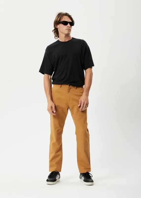 AFENDS Mens Ninety Twos - Relaxed Chino Pants - Chestnut sold by Afends