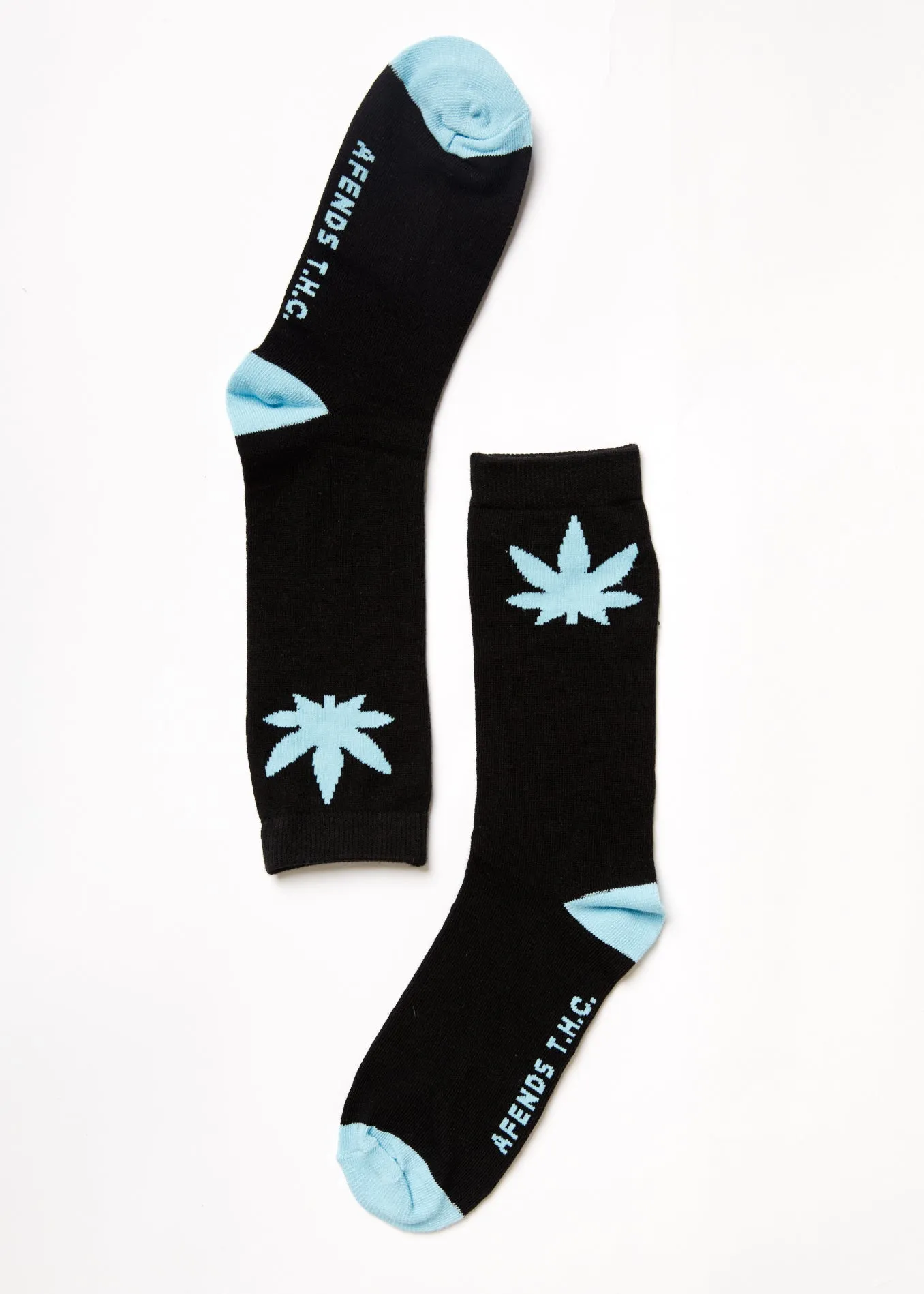 AFENDS Unisex Controlla - Crew Socks - Black sold by Afends