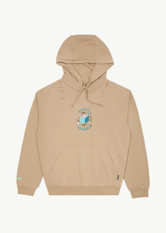 AFENDS Mens World Problems - Hoodie - Tan sold by Afends