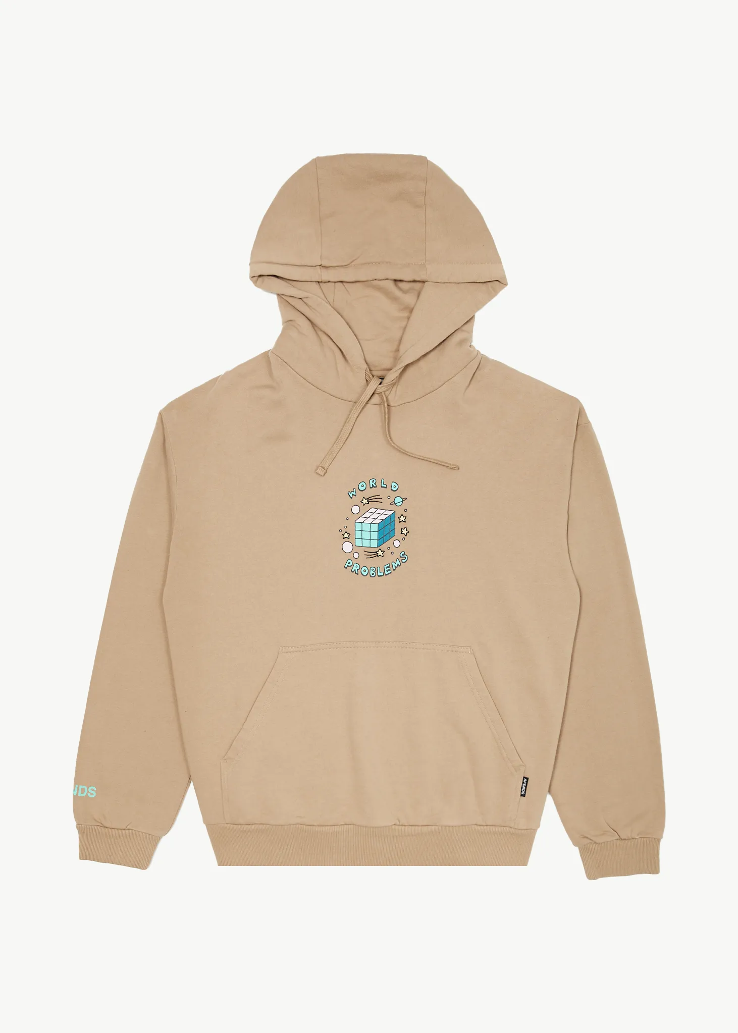AFENDS Mens World Problems - Hoodie - Tan sold by Afends