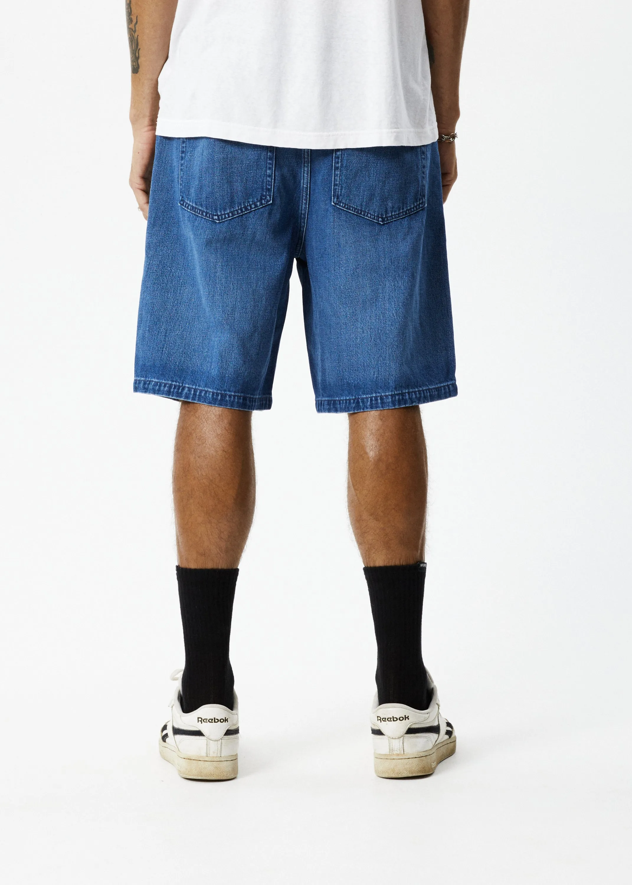 AFENDS Mens Lil C - Denim Baggy Fit Short - Authentic Blue sold by Afends product image thumbnail 5