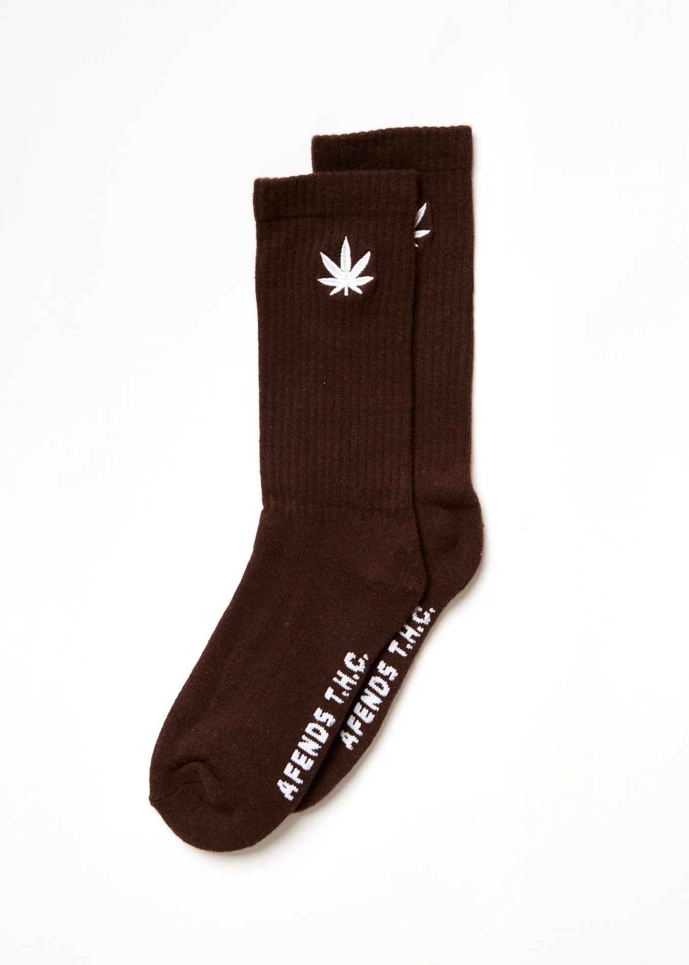 AFENDS Unisex Happy - Crew Socks - Coffee sold by Afends product image thumbnail 3