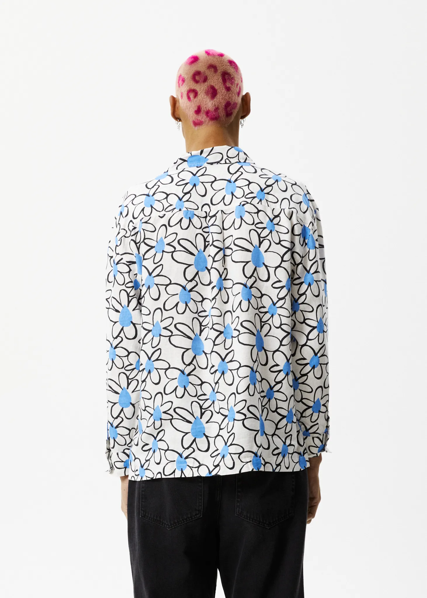 AFENDS Mens Waterfall - Long Sleeve Shirt - White sold by Afends product image thumbnail 5